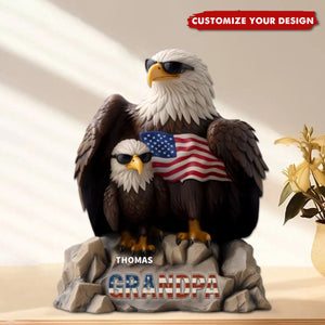 Be Cool And Spread Your Wings - Family Personalized Acrylic Plaque, Father's Day, Gift For Dad, Grandpa