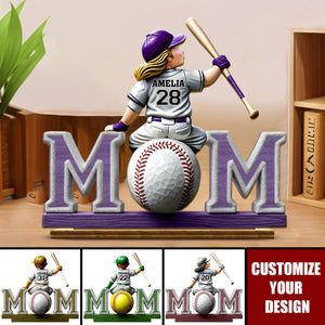 Great Players Are Raised By Even Greater Moms - Personalized 2-Layered Wooden Plaque