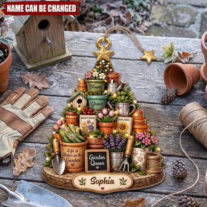 Life Is Better In The Garden - Personalized Wooden Ornament, Gift For Garden Lovers