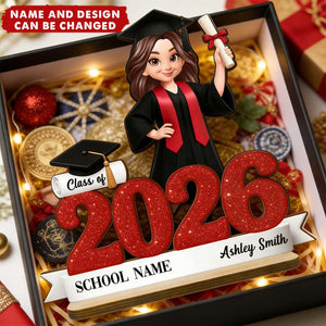 Class Of 2026 3D Effect Senior - Personalized 2-Layered Wooden Plaque