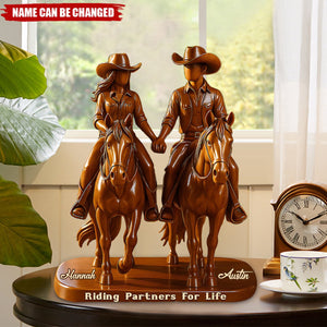 Riding Partners For Life - Personalized Custom Shaped Acrylic Plaque