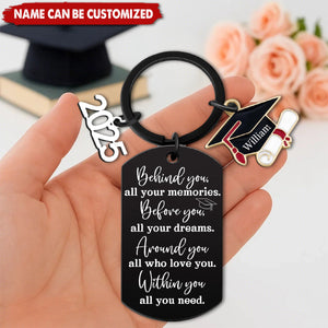 Family Personalized Graduation Keychain - Graduation Gift For Family Members
