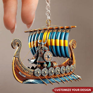 Personalized Ship Keychain - Unique Christmas Gift For History Enthusiasts