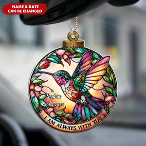 Memorial Hummingbird Personalized Car Acrylic Ornament