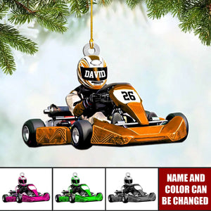 Personalized Race Christmas Ornament, Race Car Ornament, Gift For Race Car Lovers