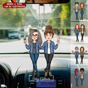 Best Friends Drink Together Personalized Acrylic Ornament