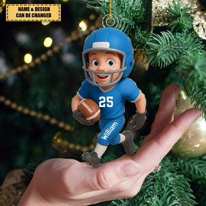 Football Player Personalized Acrylic Ornament
