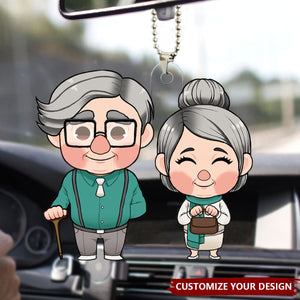 Grow Old Together - Personalized Couple Car Ornament