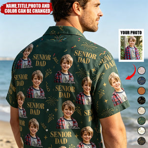 Custom Photo Vintage Senior Family - Personalized Hawaiian Shirt