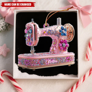 Custom Sewing Acrylic Ornament, Sewing Machine Ornament, Gift for Sewing Lovers