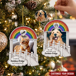 We Will Meet Again At The Rainbow Bridge - Personalized Acrylic Ornament