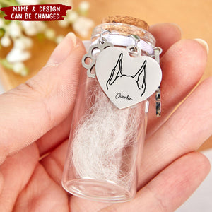 Gone But Not Forgotten - Memorial Personalized Custom Pet Fur Keepsake Jar - Sympathy Gift For Pet Owners, Pet Lovers