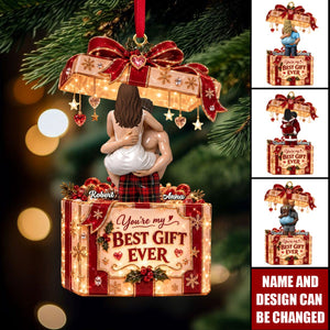 Romantic Best Gift Ever Ornament - Personalized Christmas Gifts For Couple
