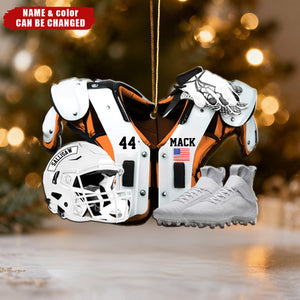 Personalized American Football Christmas Ornament Gift For Football Fans