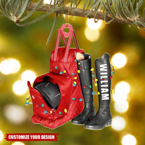 Personalized Horse Riding Bag Christmas Ornament, Horse Riding Christmas, Horse Riding Ornament, Christmas Gift For Horse Riding Lovers