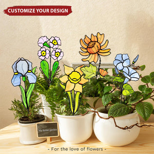 Stained Flower - Personalized Mother Day Gift Plaque