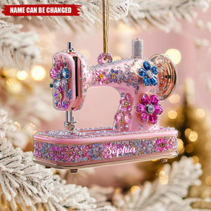 Custom Sewing Acrylic Ornament, Sewing Machine Ornament, Gift for Sewing Lovers