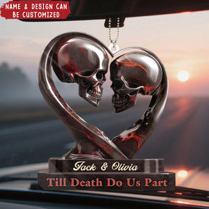 Our Love Story Never Dies - Personalized Acrylic Car Ornament, Gifts For Husband And Wife