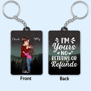 Couple Kissing Under Stars, Sky Forest Personalized Keychain