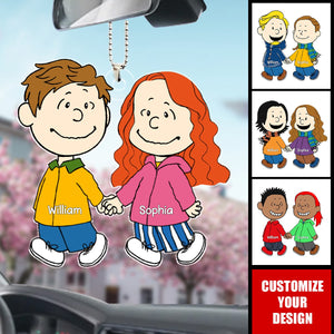 Couple Car Ornament - Personalized Gift For Couple Hand In Hand