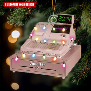 Custom Gift Cash Register - Personalized Acrylic Christmas Ornament