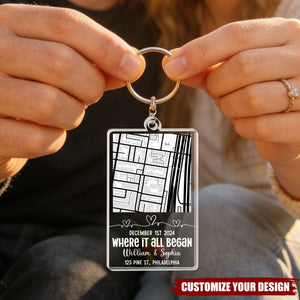 Where It All Began - Personalized Acrylic Keychain