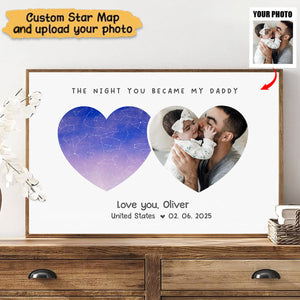 The Night You Became My Father - Custom Star Map Personalized Poster