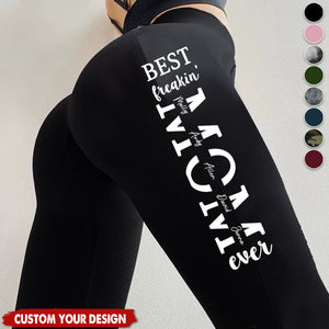 Best Mom Ever Custom With Names - Personalized Leggings