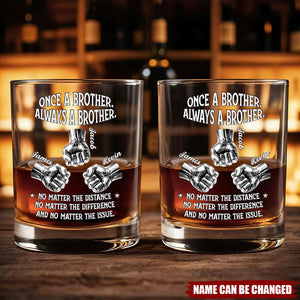 Always My Brother - Personalized Whiskey Glass