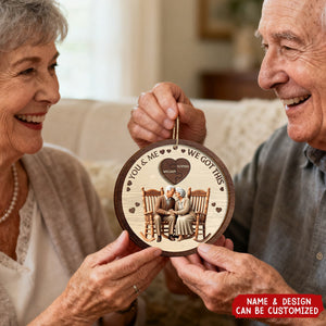You And Me Grow Old Together - Personalized 2-Layered Wooden Ornament