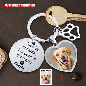 Pet Once By My Side Forever In My Heart - Personalized Photo Keychain