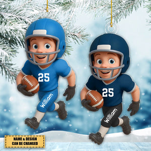 Football Player Personalized Acrylic Ornament