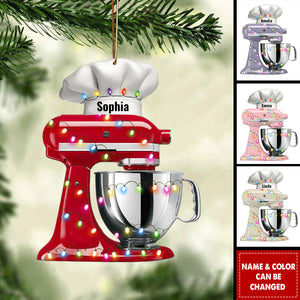 Personalized Baking Mixer Lights Christmas Ornament