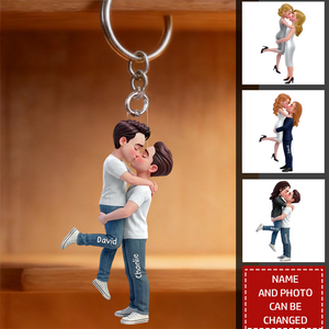 Personalized LGBT Couple Keychain - Gift For Couple, Happy Pride Month