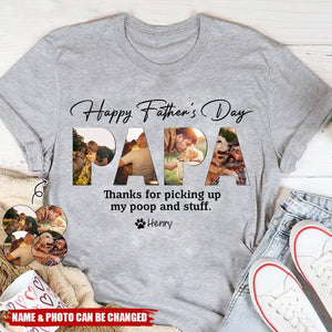 Upload Photo Happy Father's Day, Dog T-shirt