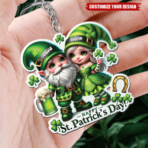 Happy Couple Patrick's Day - Personalized Acrylic Keychain