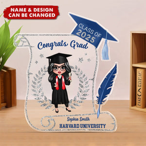Class of 2025 Graduation Gift for Daughter Personalized Acrylic Plaque