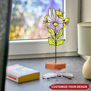 Stained Flower - Personalized Mother Day Gift Plaque