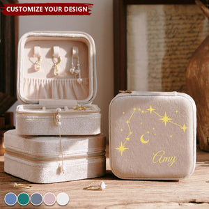 Zodiac Sign Jewelry Box - Personalized Star Sign Name Jewelry Box