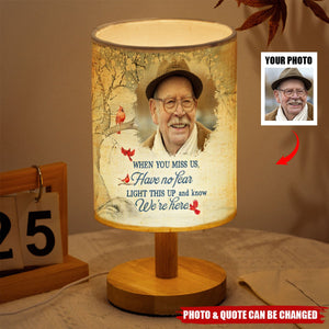 Light This Up I'm Always With You - Personalized Photo Fabric Lamp