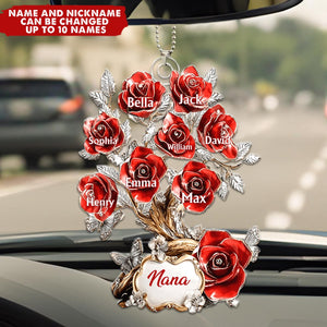 Flowers For Mom Grandma - Personalized Ornament