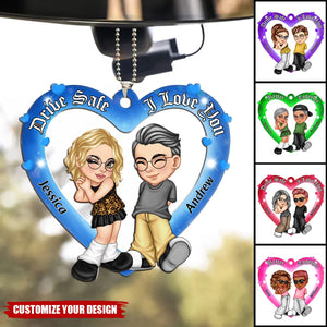 Drive Safe I Love You Y2K Couple Personalized Acrylic Ornament