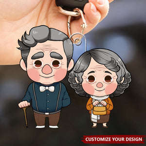 Grow Old Together - Personalized Couple Keychain