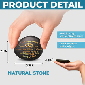 Custom Printed Rock - Anniversary Wedding Gifts For Husband And Wife, Him And Her - My Daily Dose Of Happy