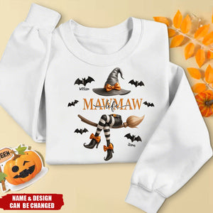 Grandma Life Witch 3D Effect Personalized Sweatshirt, Halloween Sweatshirt for Grandma