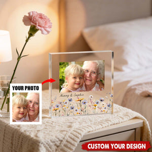 Gift For Grandma Personalized Acrylic Photo Plaque