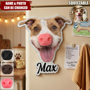 Custom Funny Face Gift For Dog Lover, Dog Mom, Dog Dad - Personalized Fridge Magnet