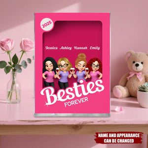 Besties Partner In Crime Pink Action Figure - Acrylic Block Plaque