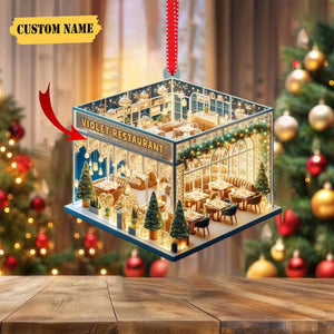 Personalized Restaurant Christmas Ornament, Christmas Tree Decor, Christmas Gift, Gift For Her