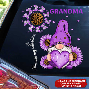 Leopard Grandma Mom Butterfly Kids - Personalized Decal, Gift For Grandma/ Mom, Leopard Grandma Decal